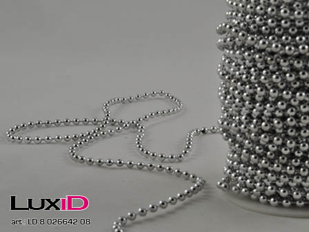 Shiny beads 08 zilver 4mm x 20m
